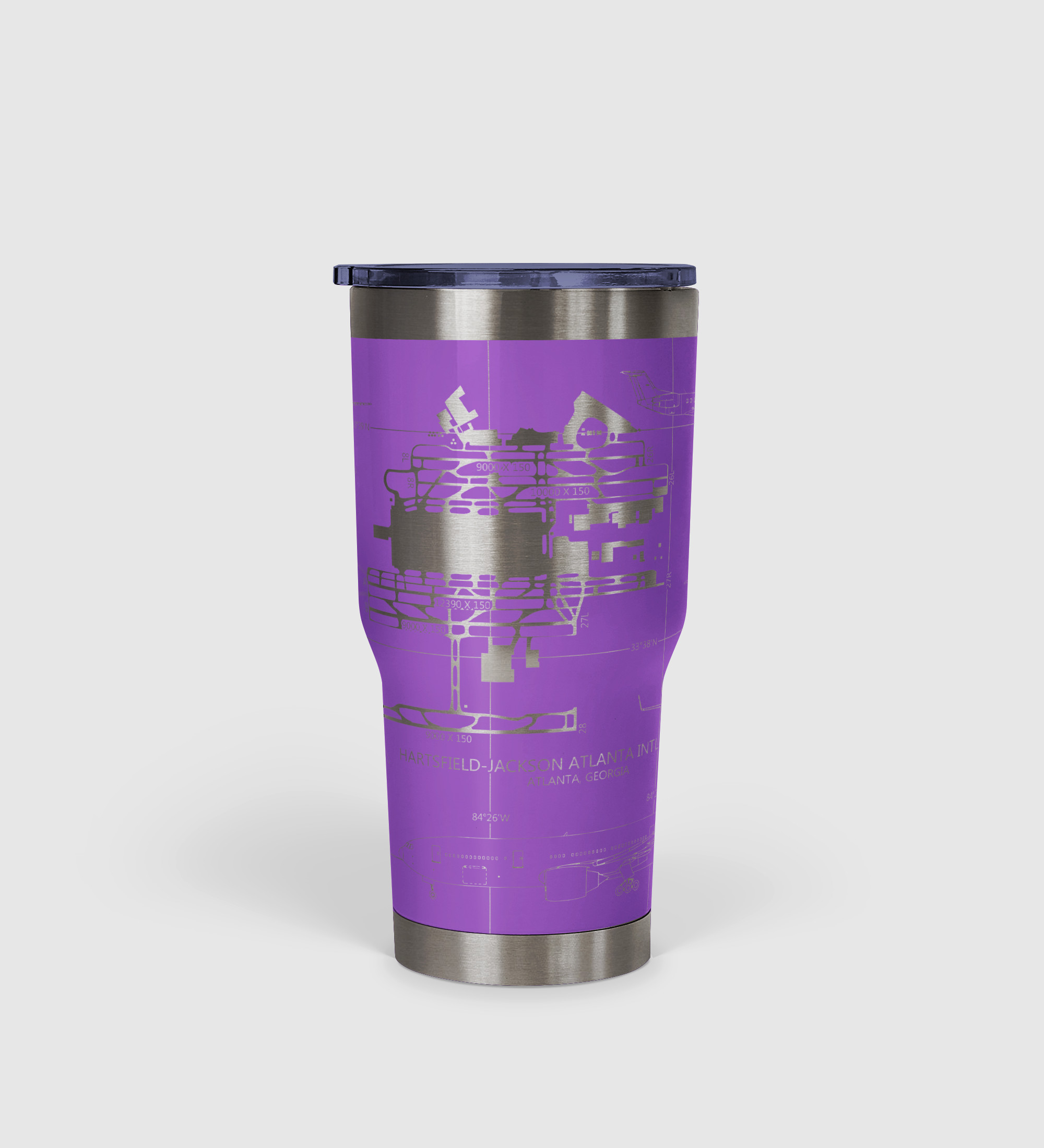 Hartsfield–Jackson Atlanta International (ATL) Airport Diagram Tumbler 30oz