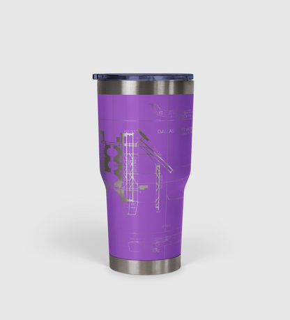 Dallas-Fort Worth International (DFW) Airport Diagram Tumbler 30oz