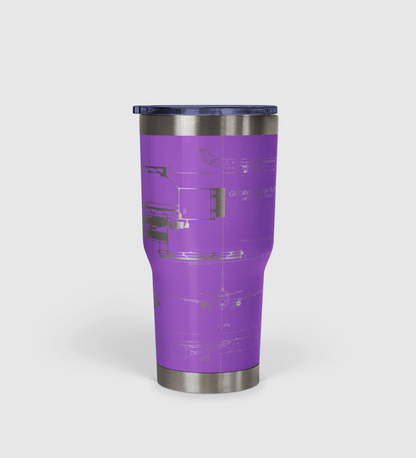 George Bush Intercontinental (IAH) Airport Diagram Tumbler 30oz