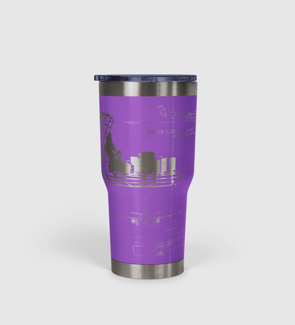 Las Vegas Harry Reid International (LAS) Airport Diagram Tumbler 30oz