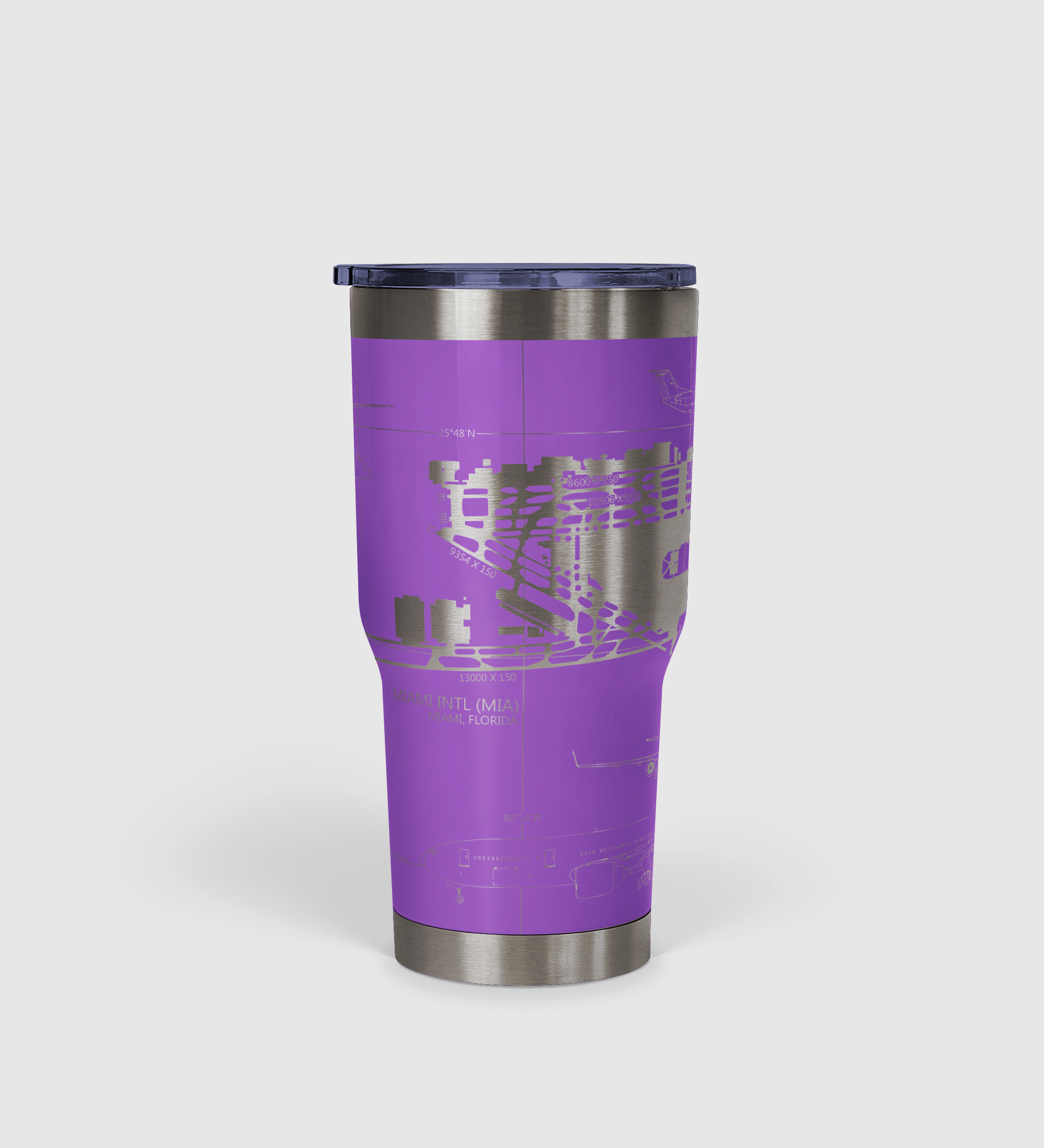 Miami INTL (MIA) Airport Diagram Tumbler 30oz