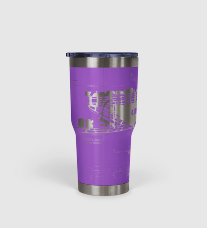 Miami INTL (MIA) Airport Diagram Tumbler 30oz