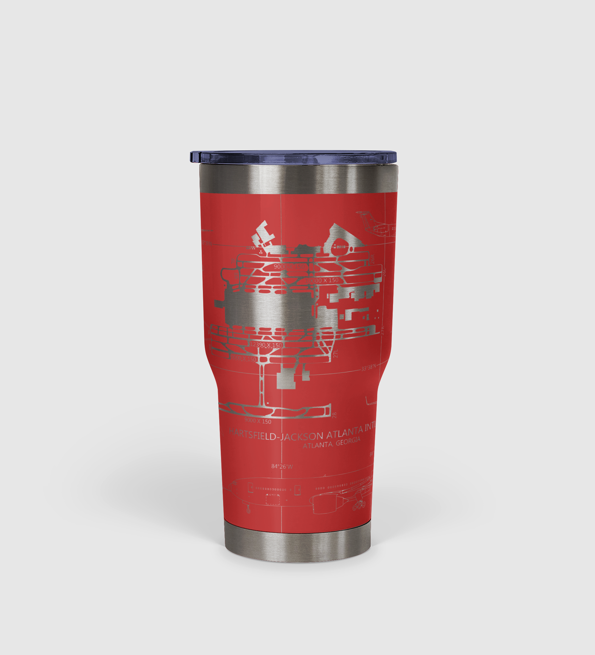 Hartsfield–Jackson Atlanta International (ATL) Airport Diagram Tumbler 30oz