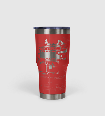 Hartsfield–Jackson Atlanta International (ATL) Airport Diagram Tumbler 30oz