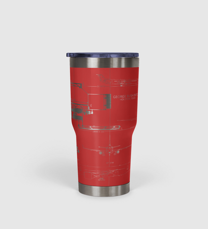 George Bush Intercontinental (IAH) Airport Diagram Tumbler 30oz