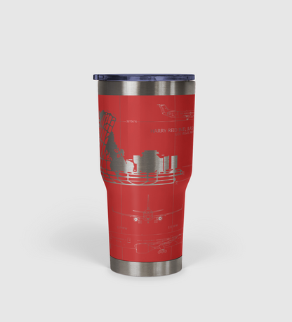 Las Vegas Harry Reid International (LAS) Airport Diagram Tumbler 30oz