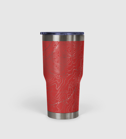 Peak Perspective - The Topo All Over Design Tumbler 30oz