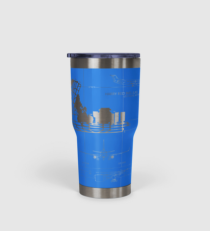 Las Vegas Harry Reid International (LAS) Airport Diagram Tumbler 30oz