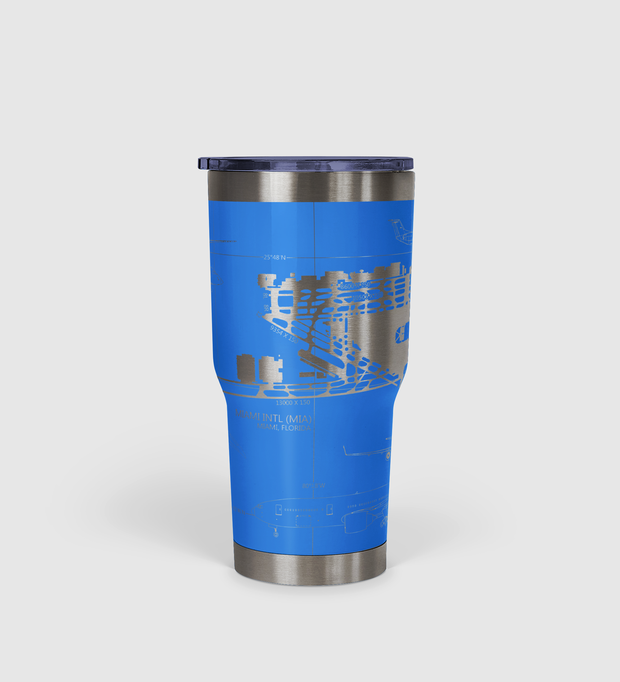 Miami INTL (MIA) Airport Diagram Tumbler 30oz