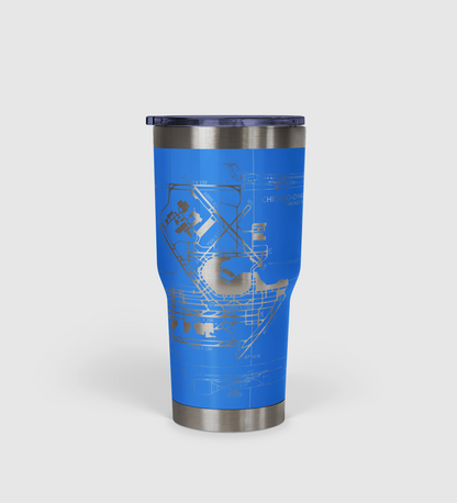 Chicago O'hare (ORD) Airport Diagram Tumbler 30oz