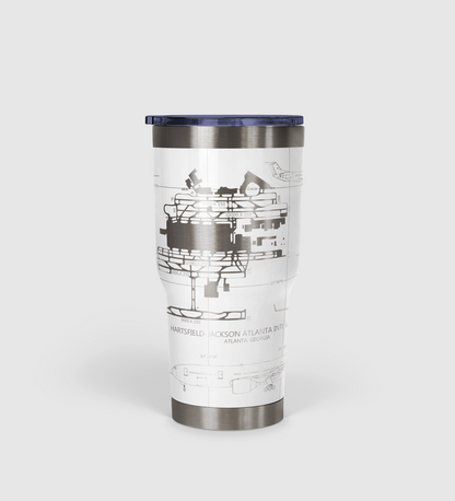 Hartsfield–Jackson Atlanta International (ATL) Airport Diagram Tumbler 30oz