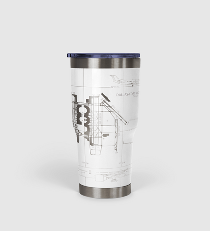 Dallas-Fort Worth International (DFW) Airport Diagram Tumbler 30oz