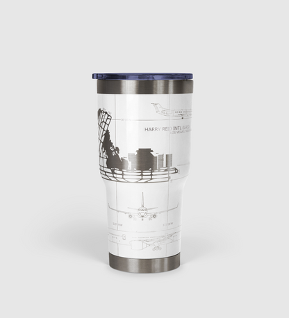 Las Vegas Harry Reid International (LAS) Airport Diagram Tumbler 30oz