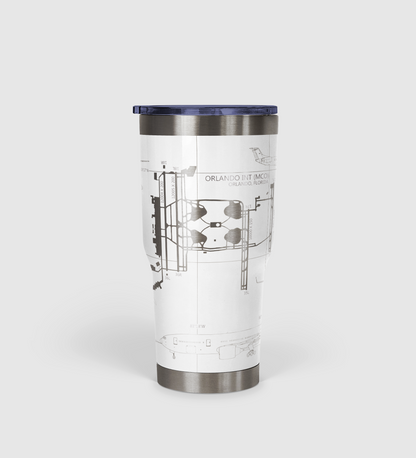 Orlando INTL (MCO) Airport Diagram Tumbler 30oz