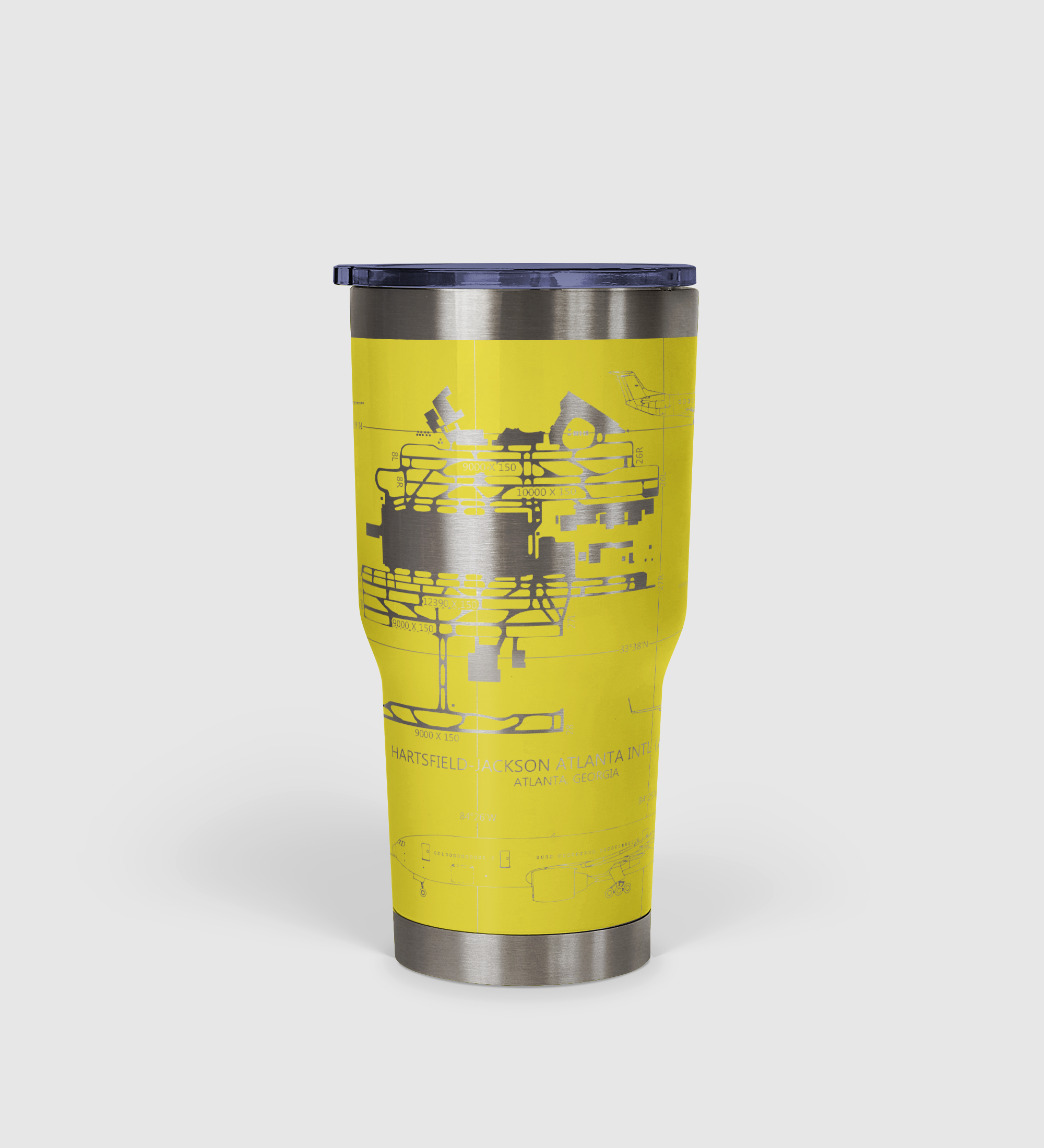 Hartsfield–Jackson Atlanta International (ATL) Airport Diagram Tumbler 30oz