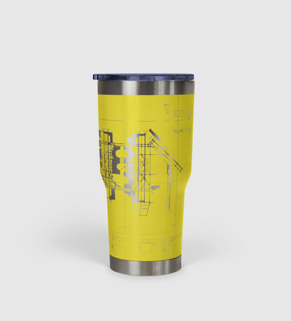 Dallas-Fort Worth International (DFW) Airport Diagram Tumbler 30oz