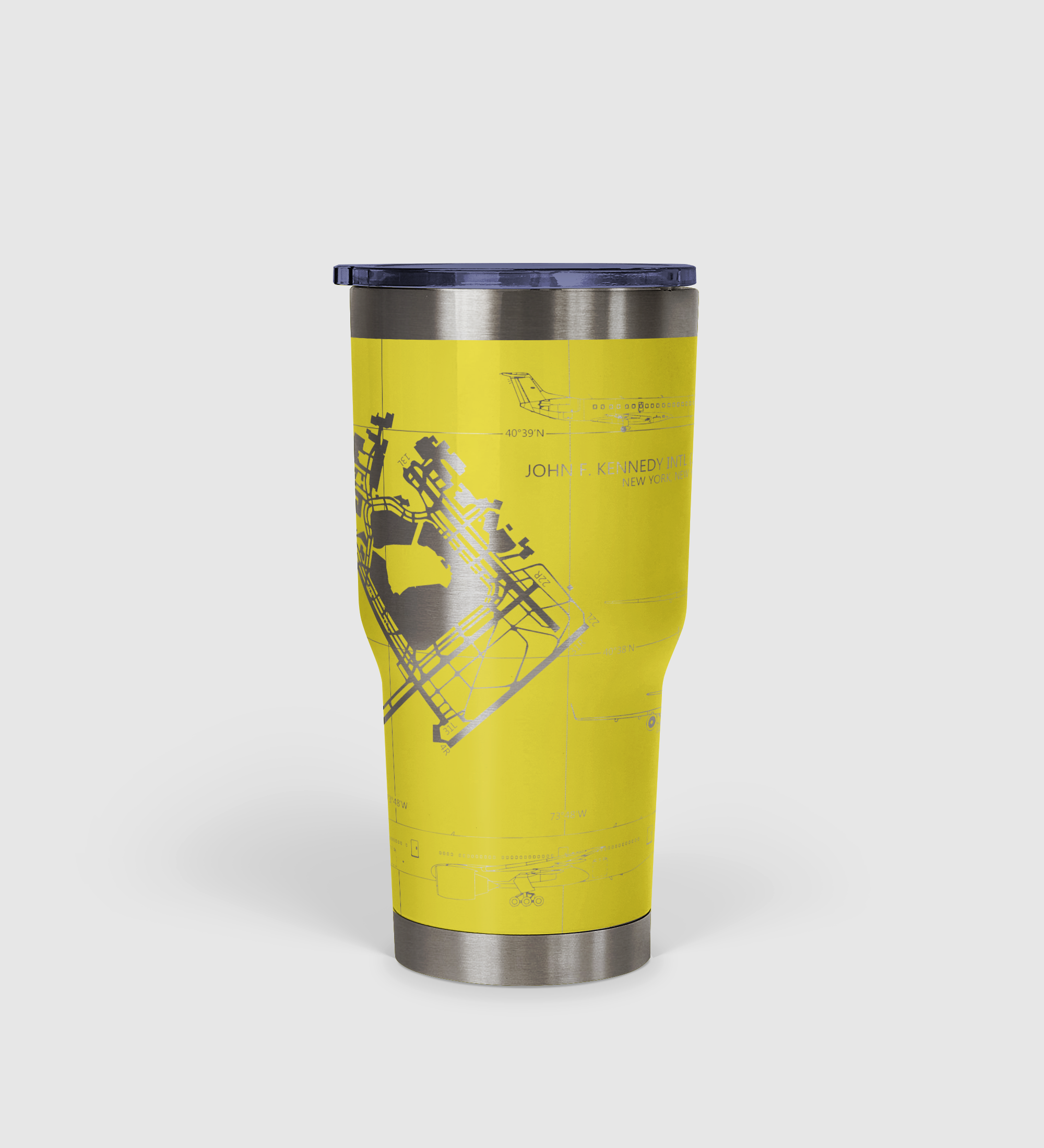 John F. Kennedy International (JFK) Airport Diagram Tumbler 30oz