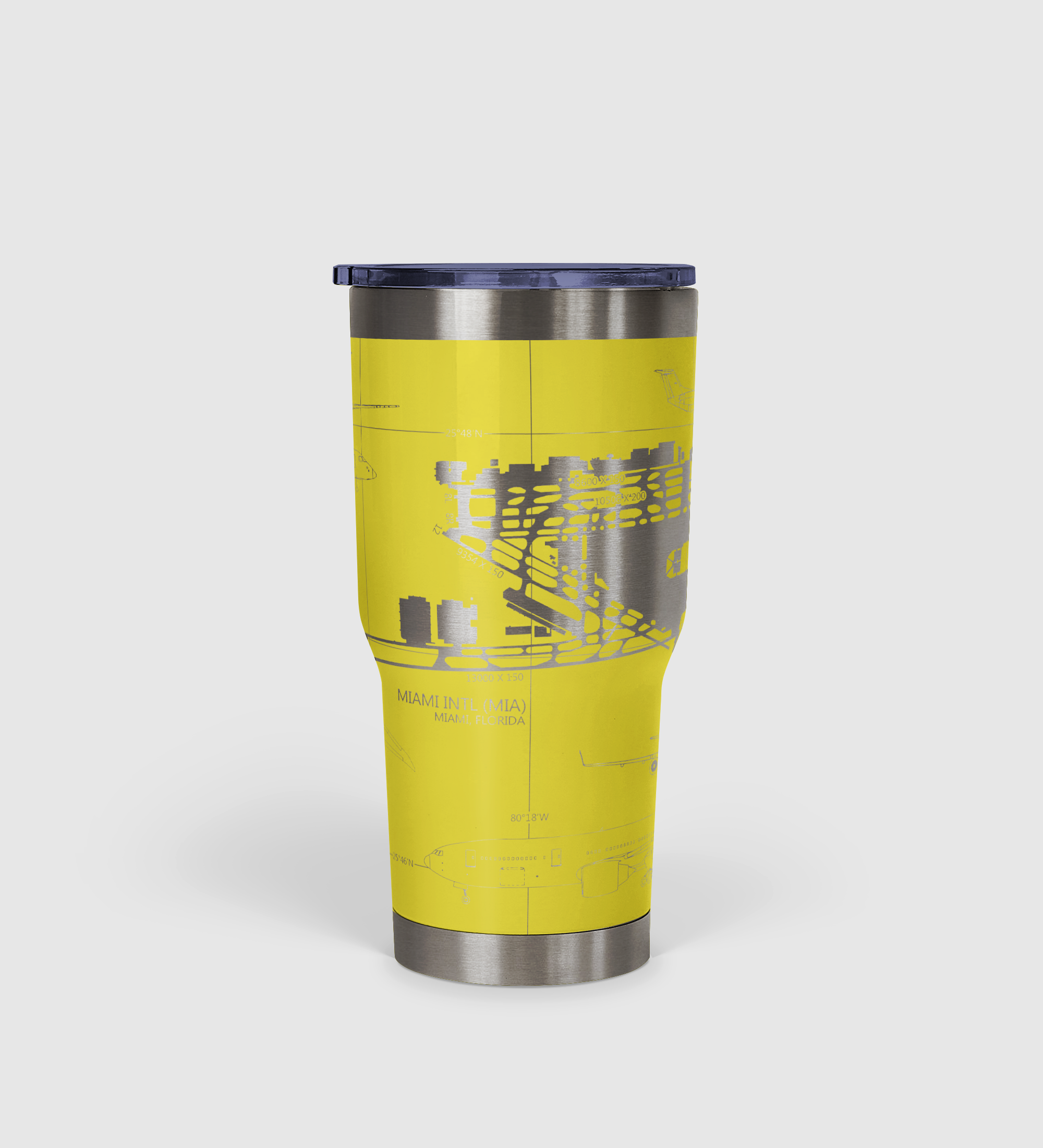 Miami INTL (MIA) Airport Diagram Tumbler 30oz