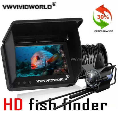 Night Vision Fish Finder，Underwater 220° HD/UHD Fishing  Camera，5.0/4.3 inch IPS LCD Display，Long Endurance ，Fishing Tools