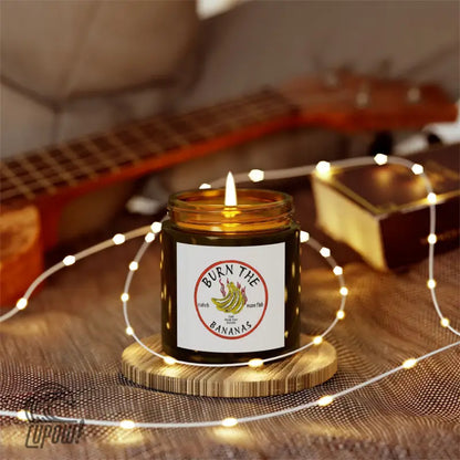 Banana Scented Candle - Burn the Bananas Coconut Apricot Wax (4oz 9oz) - Home Decor
