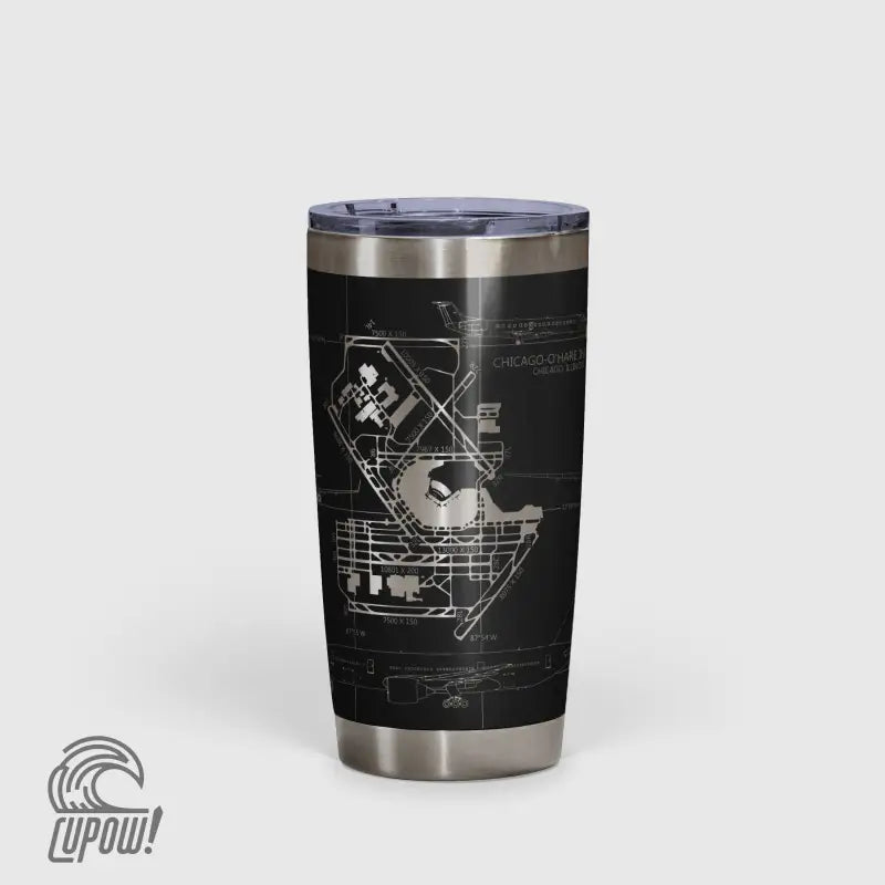 Chicago O'hare (ORD) Airport Diagram Tumbler 20oz