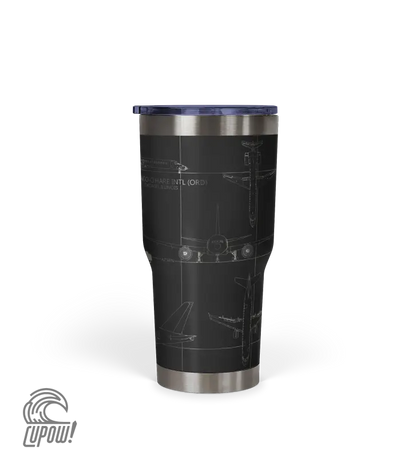 Chicago O'hare (ORD) Airport Diagram Tumbler 30oz