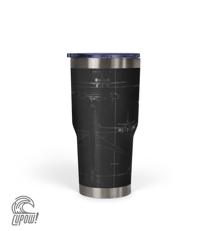 Chicago O'hare (ORD) Airport Diagram Tumbler 30oz