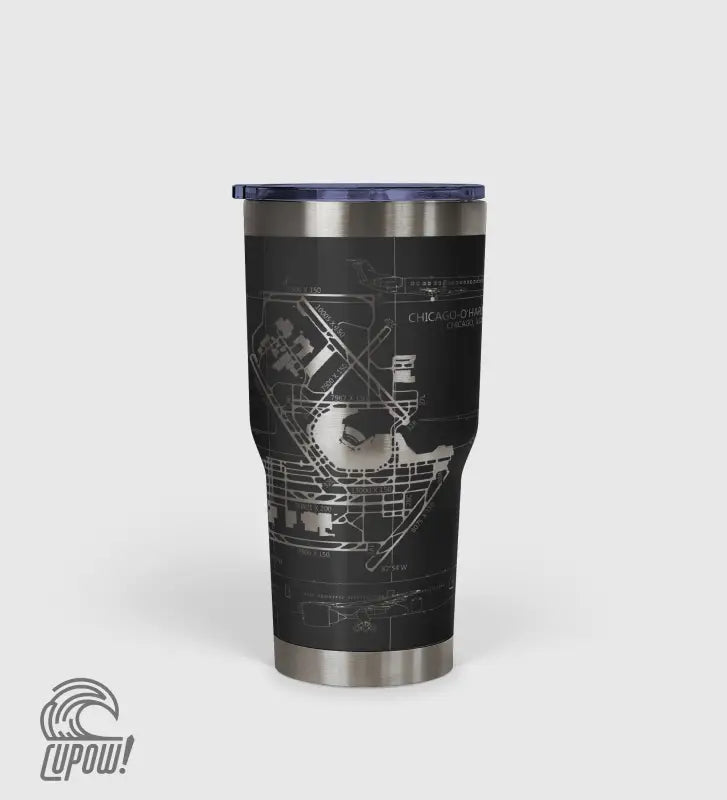 Chicago O'hare (ORD) Airport Diagram Tumbler 30oz