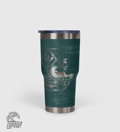 Chicago O'hare (ORD) Airport Diagram Tumbler 30oz