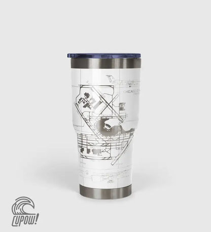 Chicago O'hare (ORD) Airport Diagram Tumbler 30oz