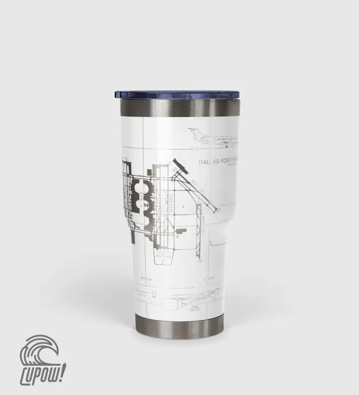 Dallas-Fort Worth International (DFW) Airport Diagram Tumbler 30oz