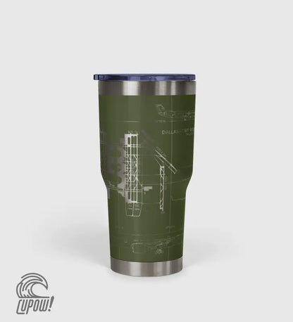 Dallas-Fort Worth International (DFW) Airport Diagram Tumbler 30oz