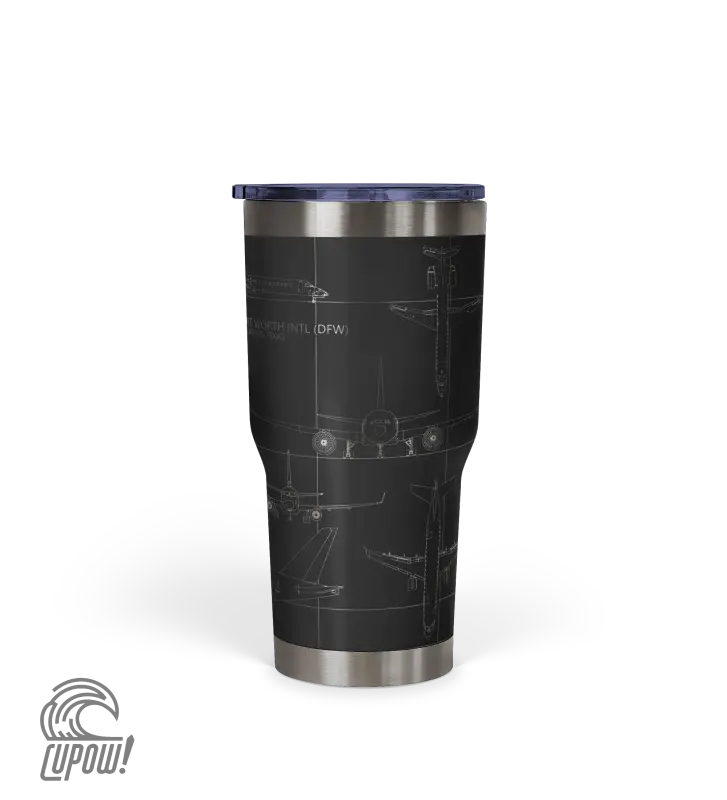 Dallas-Fort Worth International (DFW) Airport Diagram Tumbler 30oz