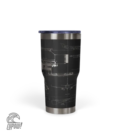 George Bush Intercontinental (IAH) Airport Diagram Tumbler 30oz