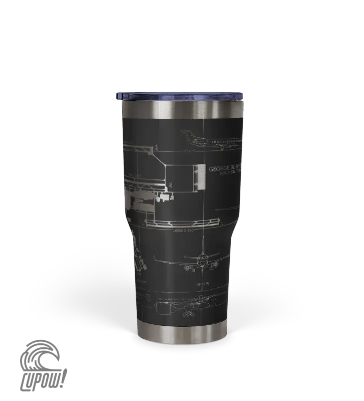 George Bush Intercontinental (IAH) Airport Diagram Tumbler 30oz