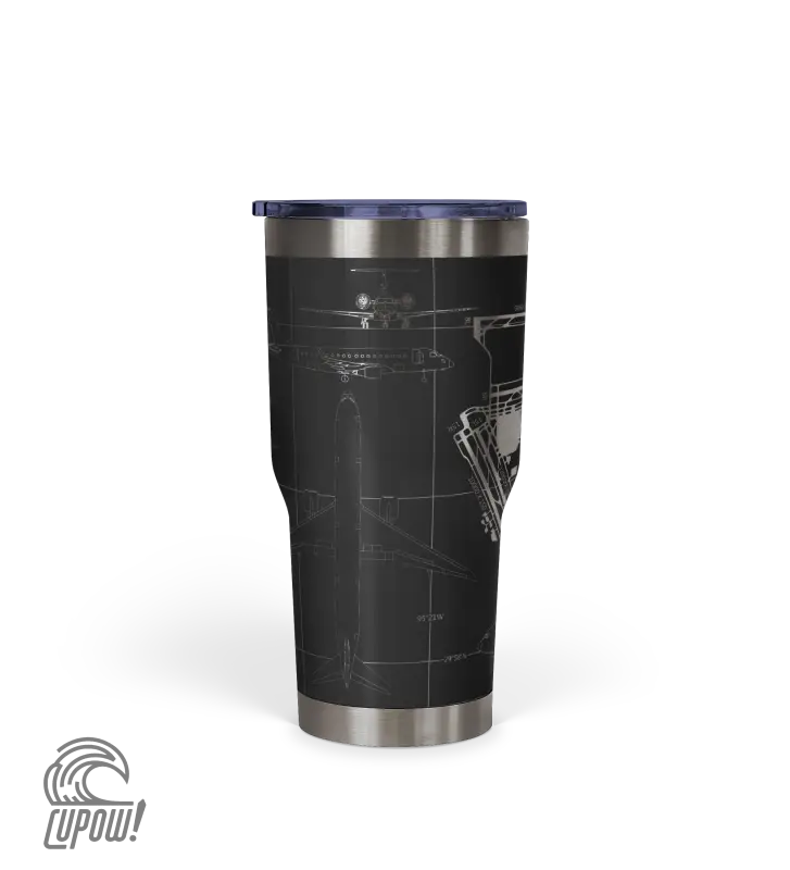 George Bush Intercontinental (IAH) Airport Diagram Tumbler 30oz