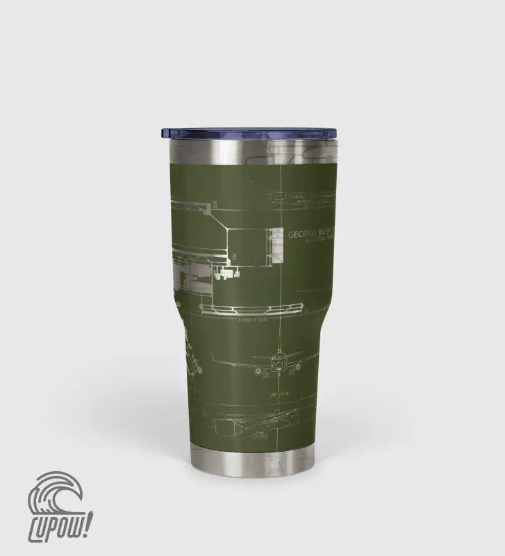 George Bush Intercontinental (IAH) Airport Diagram Tumbler 30oz