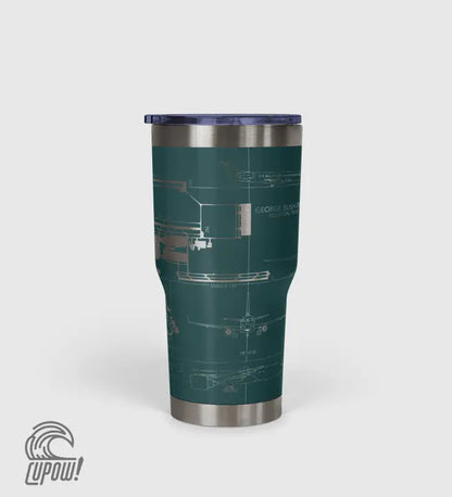 George Bush Intercontinental (IAH) Airport Diagram Tumbler 30oz