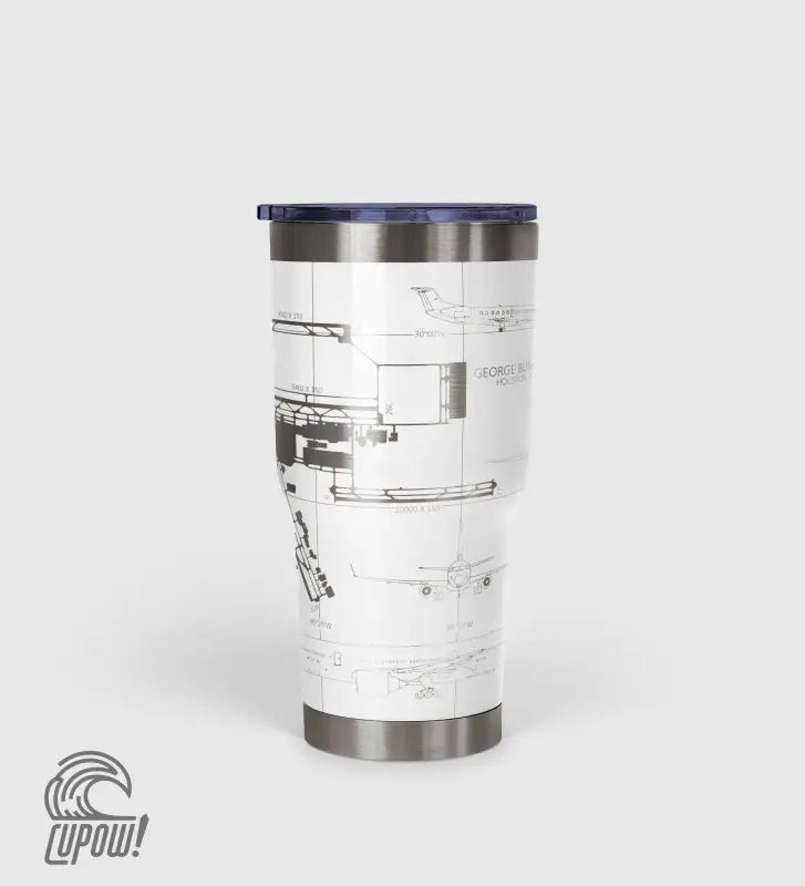 George Bush Intercontinental (IAH) Airport Diagram Tumbler 30oz