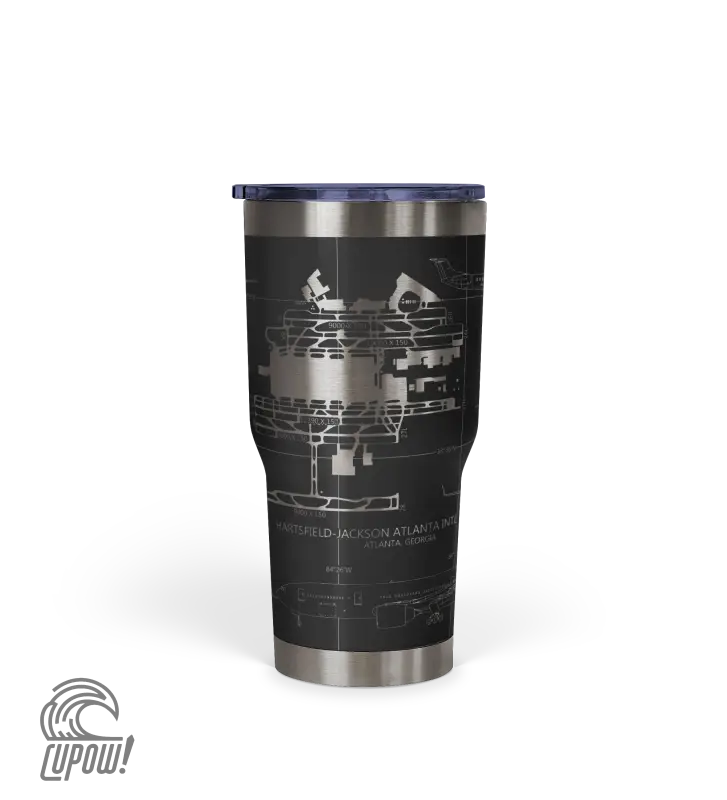 Hartsfield–Jackson Atlanta International (ATL) Airport Diagram Tumbler 30oz