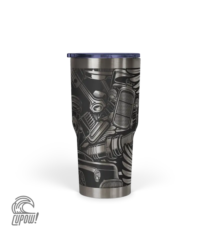 Hot Rod Vintage Automotive Tumbler 30oz