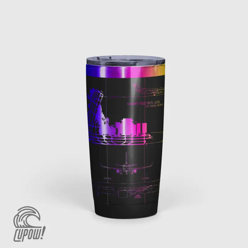 Las Vegas Harry Reid International (LAS) Airport Diagram Tumbler 20oz