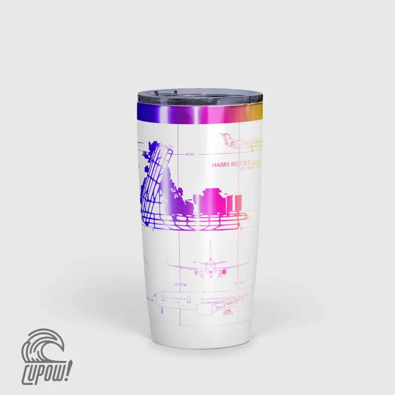 Las Vegas Harry Reid International (LAS) Airport Diagram Tumbler 20oz