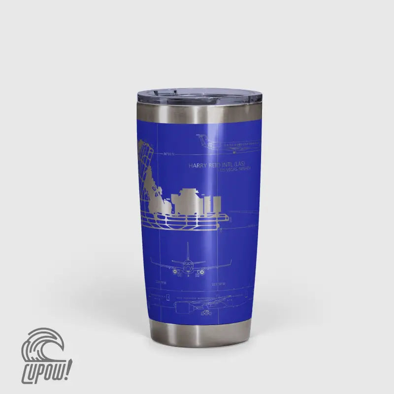 Las Vegas Harry Reid International (LAS) Airport Diagram Tumbler 20oz