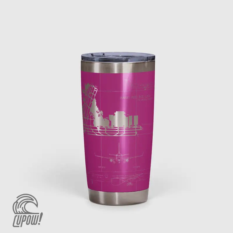 Las Vegas Harry Reid International (LAS) Airport Diagram Tumbler 20oz