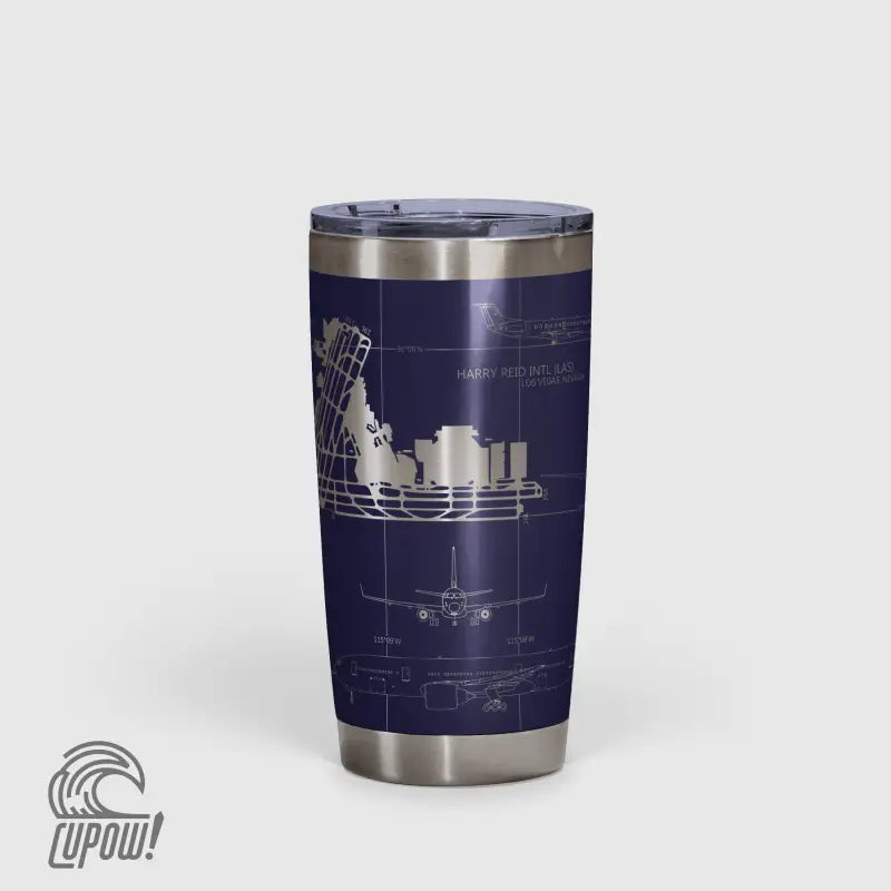 Las Vegas Harry Reid International (LAS) Airport Diagram Tumbler 20oz