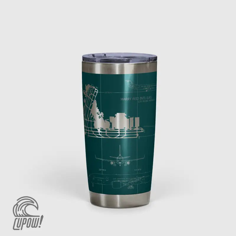 Las Vegas Harry Reid International (LAS) Airport Diagram Tumbler 20oz