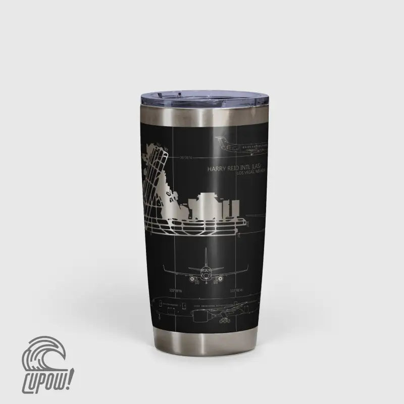 Las Vegas Harry Reid International (LAS) Airport Diagram Tumbler 20oz