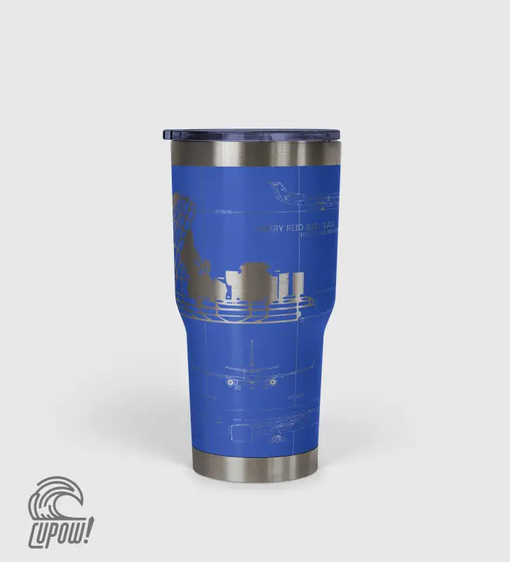 Las Vegas Harry Reid International (LAS) Airport Diagram Tumbler 30oz