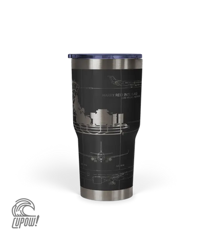 Las Vegas Harry Reid International (LAS) Airport Diagram Tumbler 30oz